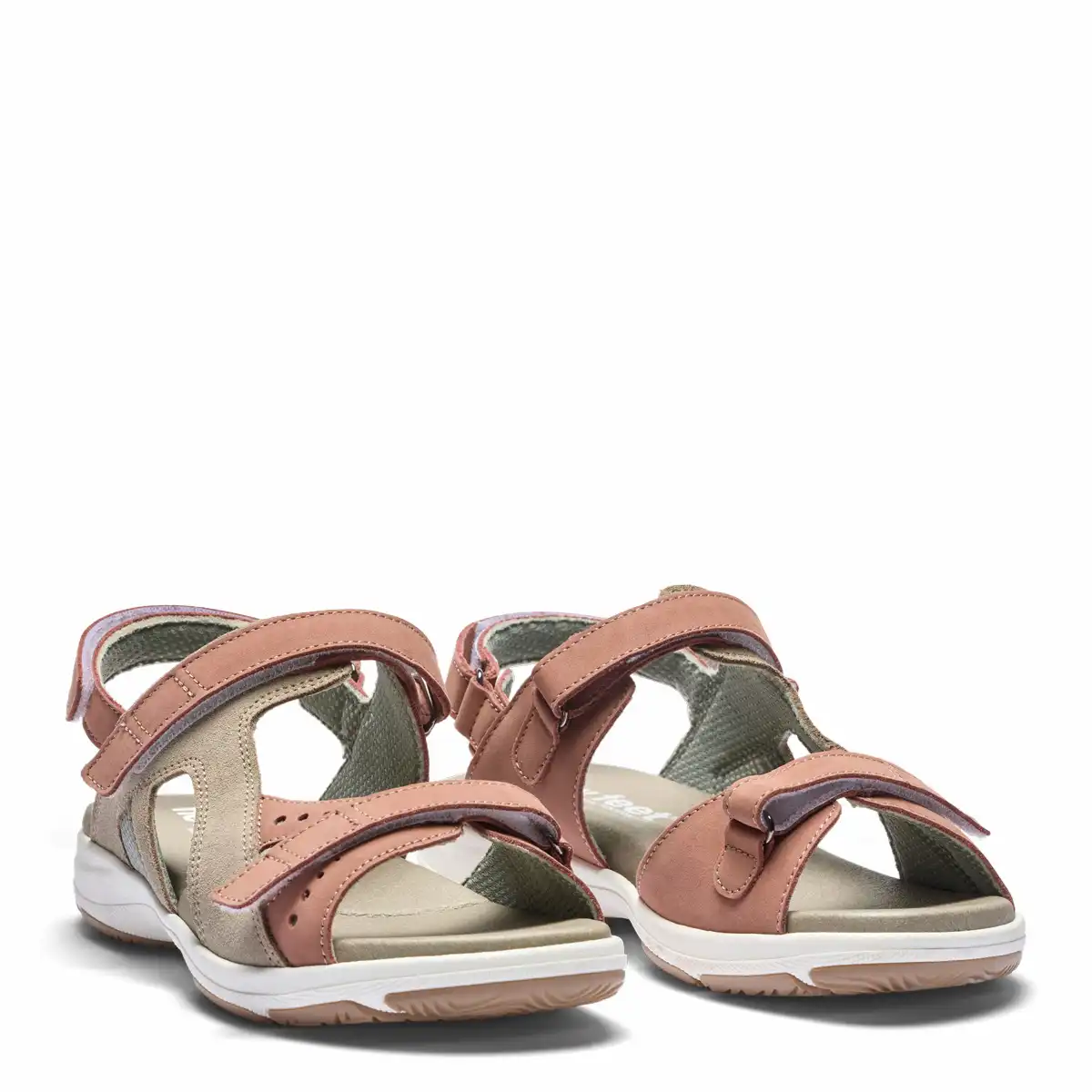 Sporty damesandal med regulerbar hælrem og velcrolukninger 211-19 - Billede 4