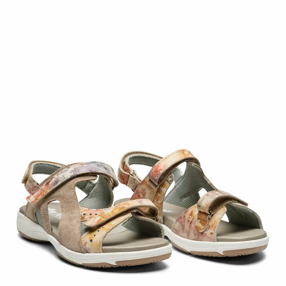 Sporty damesandal med regulerbar hælrem og velcrolukninger 211-19 - Billede 3